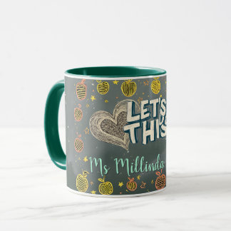 Kreidetafel-Motivationszitat für Grundschullehrer Tasse