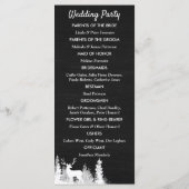 Kreidetafel-Rentier-Weihnachts-Hochzeitsprogramm Programm (Rückseite)