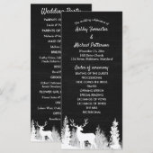 Kreidetafel-Rentier-Weihnachts-Hochzeitsprogramm Programm (Vorne/Hinten)