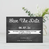 Kreidetafel Save The Date Einladung (Stehend Vorderseite)