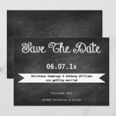 Kreidetafel Save The Date Einladung (Vorne/Hinten)
