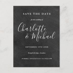 Kreidetafel-Signature-Hochzeit-Save-the-Date-Karte Ankündigungspostkarte