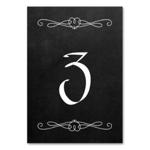 Kreidetafel Stil 8,9 cm x 12,7 cm #3 Tischnummer
