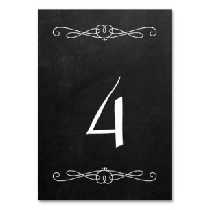 Kreidetafel-Stil 8,9 cm x 12,7 cm #4 Tischnummer