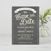 Kreidetafel Stil SPEICHERN SIE DAS DATUM Save The Date (Stehend Vorderseite)