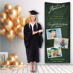 Kreidetafel Stylische Schrift 3 Foto Abschlussfeie Banner