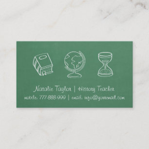 Kreidetafel Textur Geschichtslehrer Visitenkarten Visitenkarte