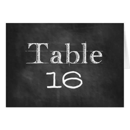 Kreidetafel-Tischnummernkarten (Vorderseite (Horizontal))