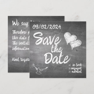 Kreidetafel-Typografie-Hochzeitsankündigung