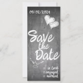 Kreidetafel-Typografie-Hochzeitsankündigung (Vorderseite)