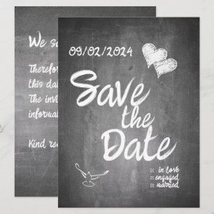 Kreidetafel-Typografie-Hochzeitsankündigung