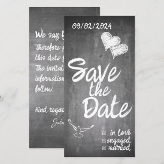Kreidetafel-Typografie-Hochzeitsankündigung
