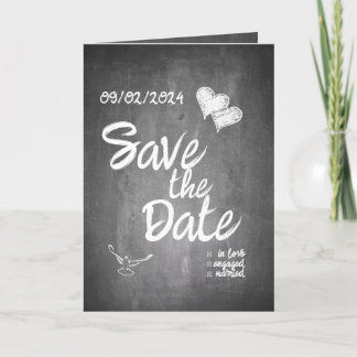 Kreidetafel-Typografie-Hochzeitsankündigung Feiertagskarte