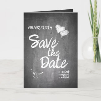 Kreidetafel-Typografie-Hochzeitsankündigung Feiertagskarte
