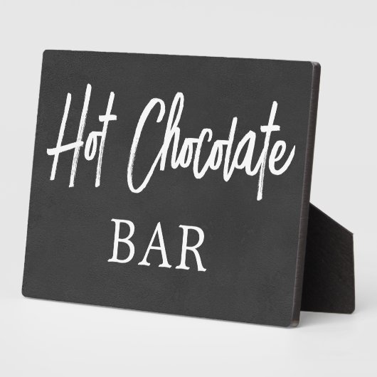 Kreidetafel (unecht) Hot Chocolate Schild Tischpla Fotoplatte (Seite)
