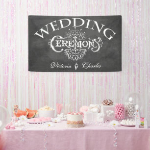 Kreidetafel Vintage-Typografie Hochzeit Banner