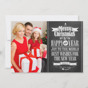 Kreidetafel Weihnachten Neujahr Feiertags-Postka