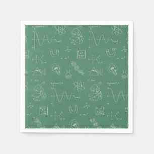 Kreidetafel Wissenschaft Muster Geburtstagsfeier Z Serviette
