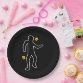 Kreideumriss mit Beweismarkierungen Pappteller (Party)