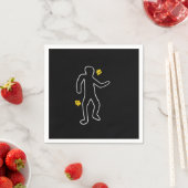Kreideumriss mit Beweismarkierungen Serviette (Beispiel)
