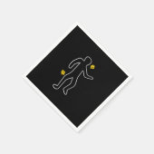 Kreideumriss mit Beweismarkierungen Serviette (Ecke)