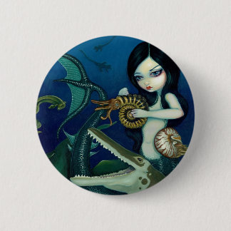 "Kreidige Meerjungfrau-" Knopf Button