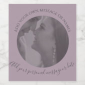 Kreieren Sie Ihr eigenes Foto Lila Etikett (Einzelnes Label)