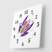 Kreieren Sie Ihr eigenes Herbst Herbst Herbst mark Quadratische Wanduhr (Winkel)