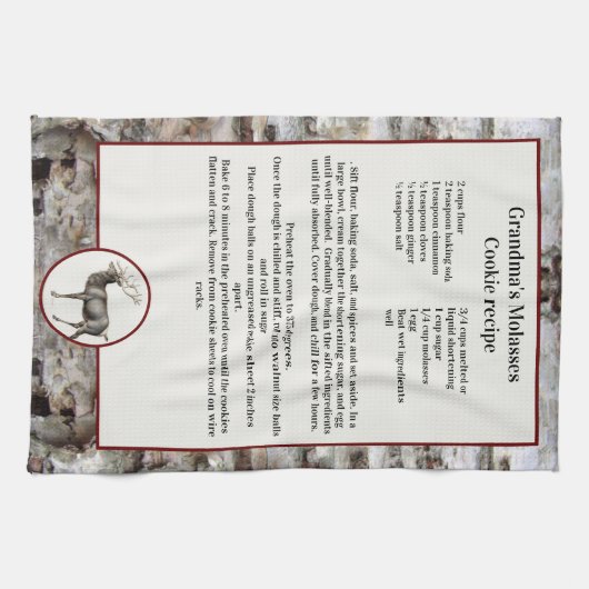 Kreieren Sie Ihr eigenes Rezeptkäfer-Hirsch Geschirrtuch (Horizontal)