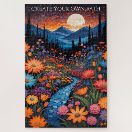 kreieren Sie Ihr inspirierendes Zitat, floral Puzzle