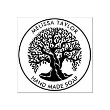 Kreieren Sie Ihre eigene Briefmarke aus Olivenbaum