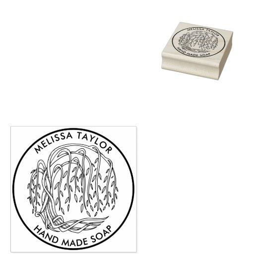 Kreieren Sie Ihre eigene runde Wildbaum-Briefmarke Gummistempel (Stempel)