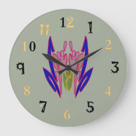 Kreieren Sie Ihre eigenen, floralen, hochwertigen  Große Wanduhr