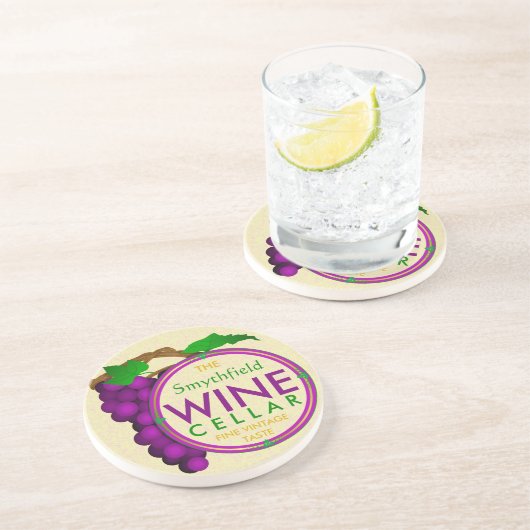 Kreieren Sie Ihre eigenen Weintrauben Personalisie Getränkeuntersetzer (Seite)