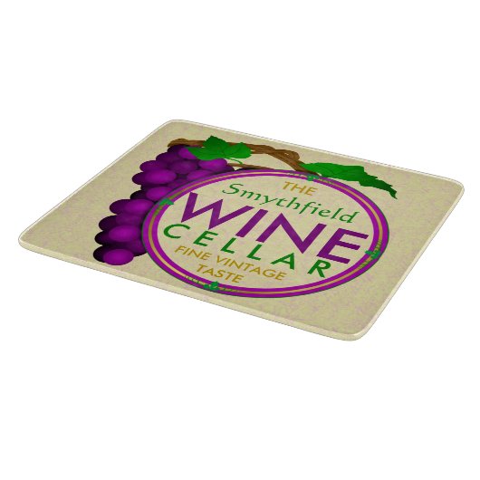 Kreieren Sie Ihre eigenen Weintrauben Personalisie Schneidebrett (Ecke)