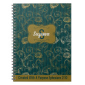 Kreiert mit einem Zweck Ephesians 2:10 Blumengesta Notizblock (Vorderseite)