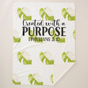 Kreiert mit einem Zweck Ephesians 2:10 Sherpadecke