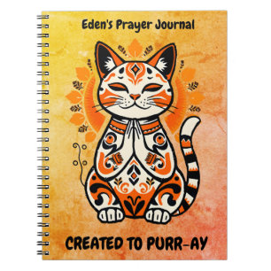 Kreiert nach Purr-ay - Custom Prayer Journal - Cat Notizblock