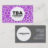 Kreis - 8 Petalen - Lila auf Weiß Visitenkarte (Vorne/Hinten)