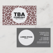 Kreis - 8 Petals - Dunkelbraun auf Weiß Visitenkarte (Vorne/Hinten)