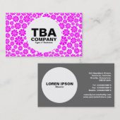 Kreis - 8 Petals - Magenta auf Weiß Visitenkarte (Vorne/Hinten)