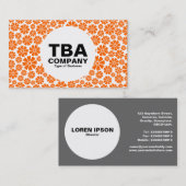 Kreis - 8 Petals - Orange auf Weiß Visitenkarte (Vorne/Hinten)