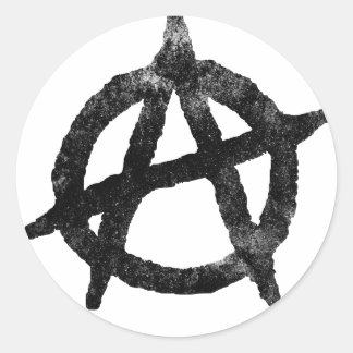 'Kreis a' Anarchiesymbol Runder Aufkleber