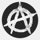 'Kreis a' Anarchiesymbol Runder Aufkleber (Vorderseite)