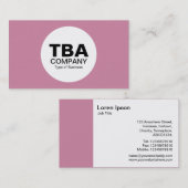 Kreis (Alt-Version) - Cashmere Rose cf86a3 Visitenkarte (Vorne/Hinten)