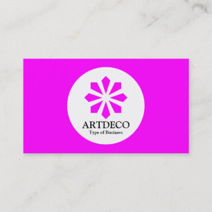 Kreis - Art Deco - Magenta Visitenkarte