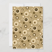 Kreis-Babyparty - Brown Einladung (Rückseite)