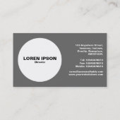 Kreis - Blätter - Mars Green auf schwarz Visitenkarte (Rückseite)