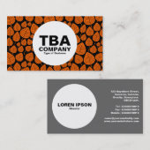 Kreis - Blätter - Orange auf schwarz Visitenkarte (Vorne/Hinten)