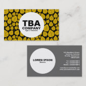 Kreis - Blätter - orange auf schwarz Visitenkarte (Vorne/Hinten)